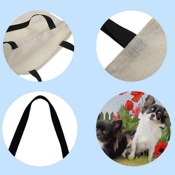 Linen Tote Bag -  dog