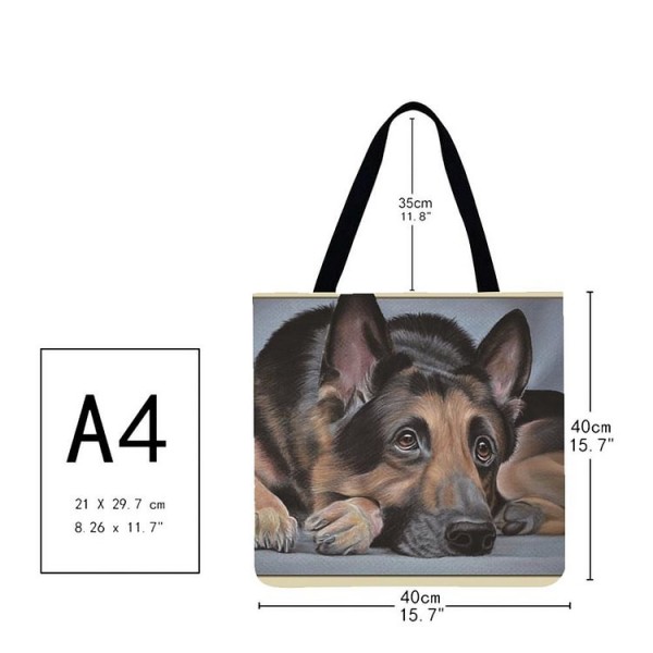 Linen Tote Bag -  German Shepherd