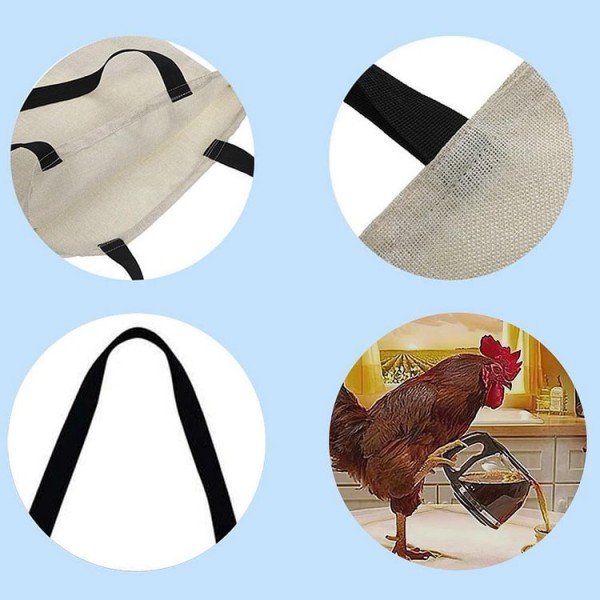 Linen Tote Bag -  chicken