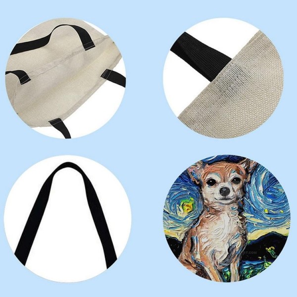 Linen Tote Bag -  dog