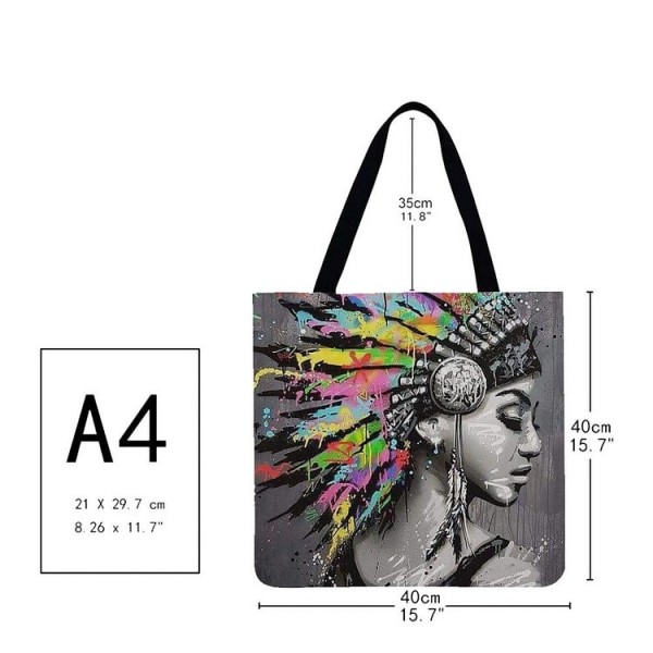 Linen Tote Bag -  Indians