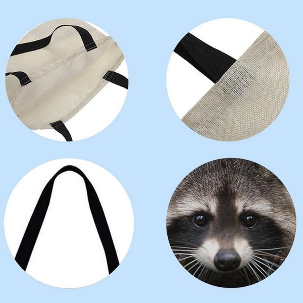 Linen Tote Bag -  raccoon