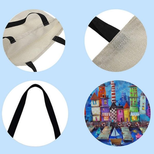 Linen Tote Bag -  Cityscape