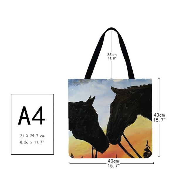 Linen Tote Bag -  horse