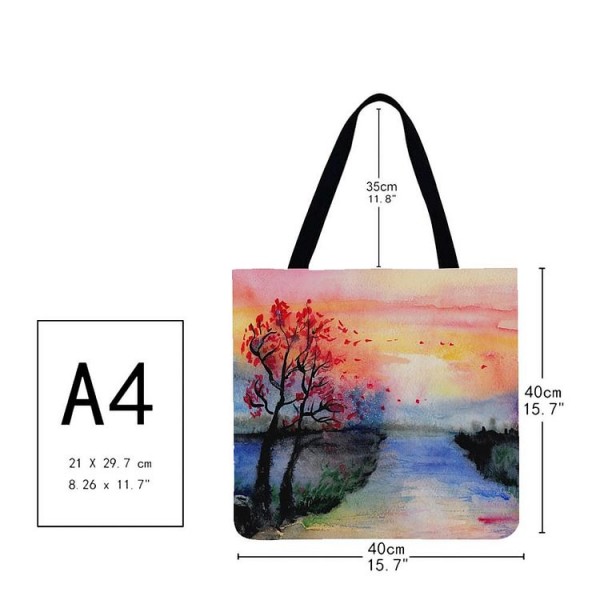 Linen Tote Bag -  forest