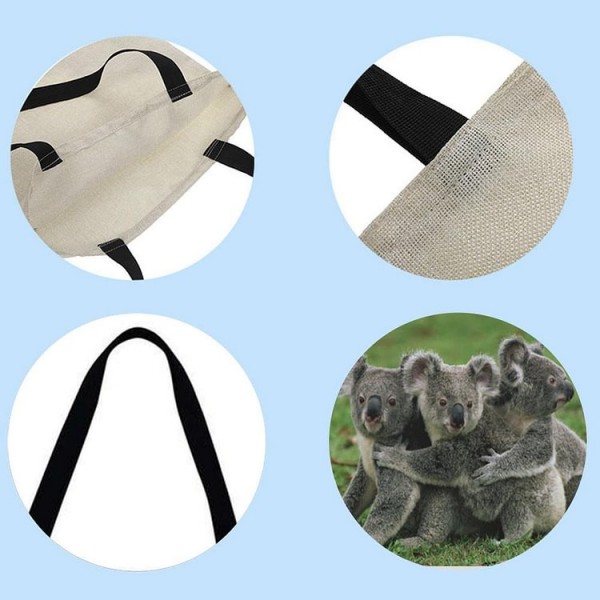 Linen Tote Bag -  koala