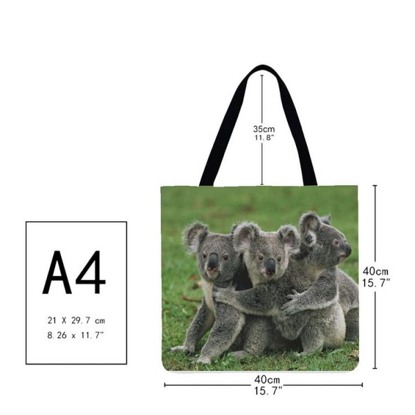 Linen Tote Bag -  koala