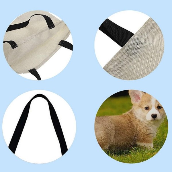 Linen Tote Bag -  dog