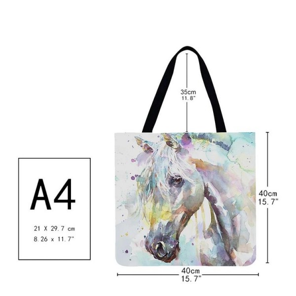 Linen Tote Bag -  horse