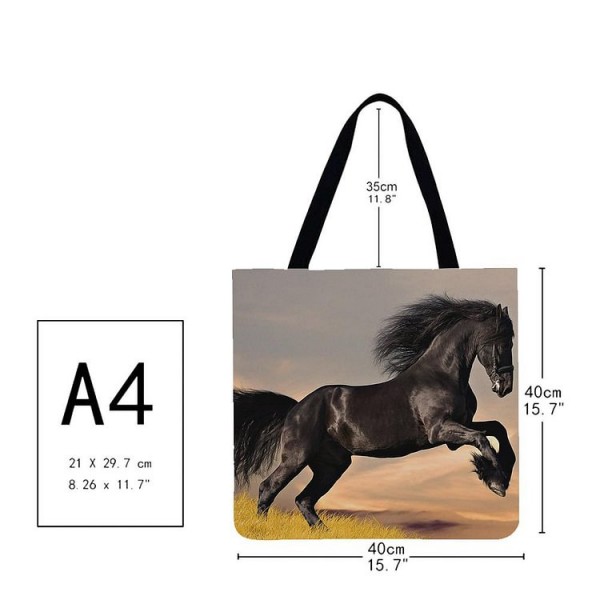 Linen Tote Bag -  horse