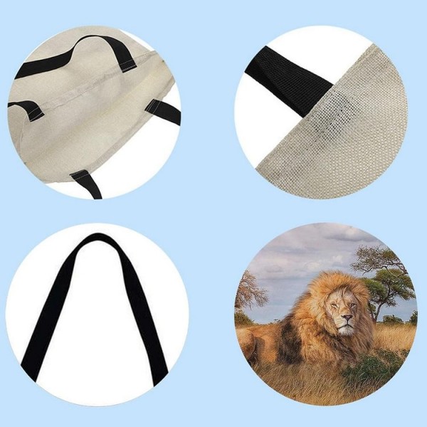 Linen Tote Bag -  lion