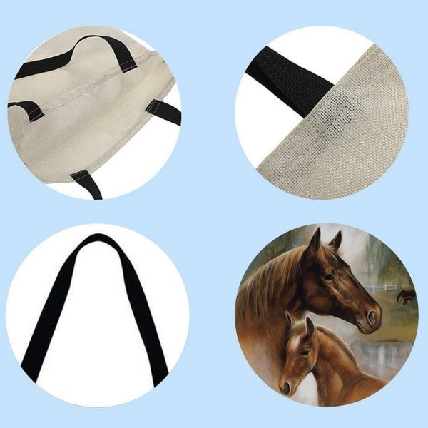 Linen Tote Bag -  horse