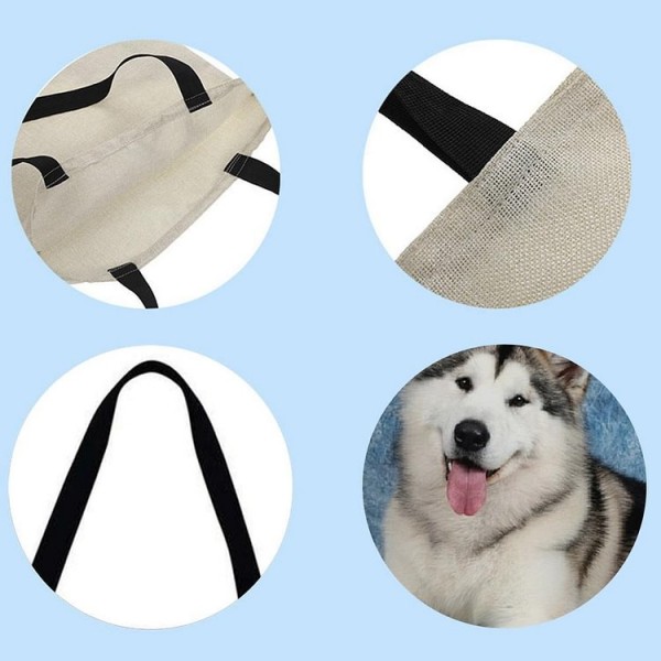 Linen Tote Bag -  dog