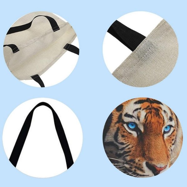 Linen Tote Bag -  tiger