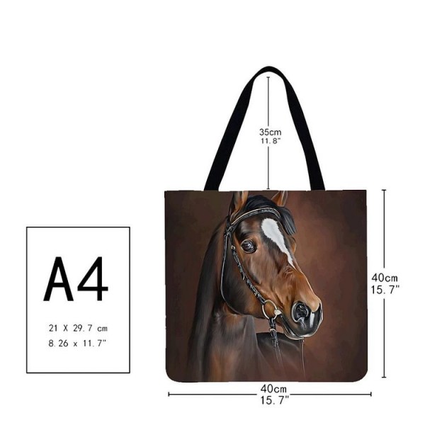 Linen Tote Bag -  horse