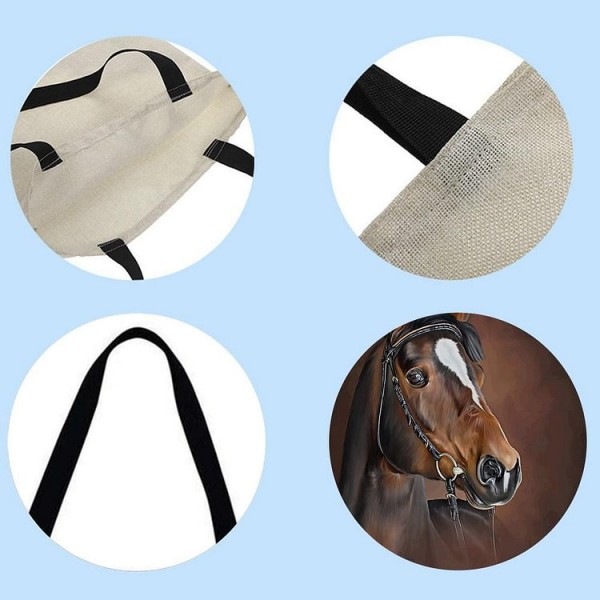 Linen Tote Bag -  horse