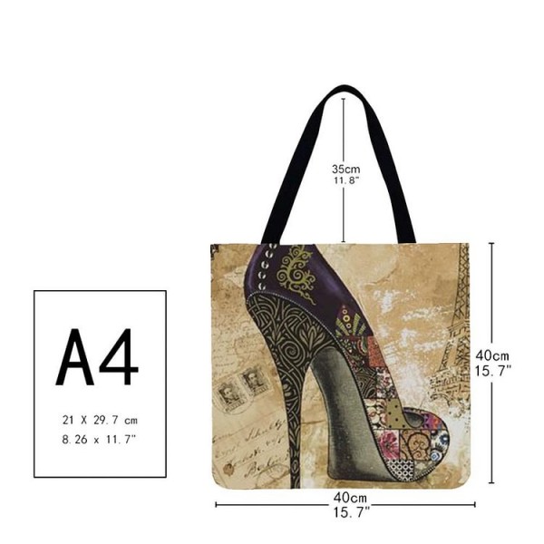 Linen Tote Bag -  clothes, shoes and hats