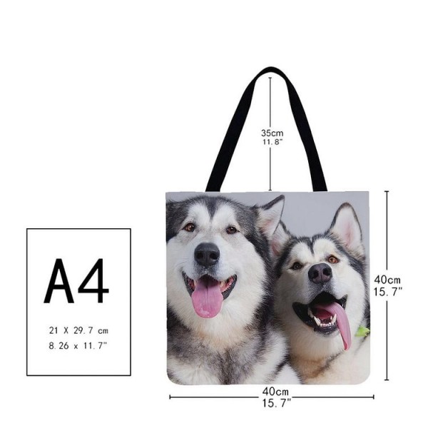 Linen Tote Bag -  Husky