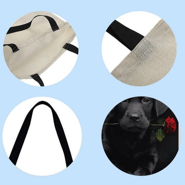 Linen Tote Bag -  dog