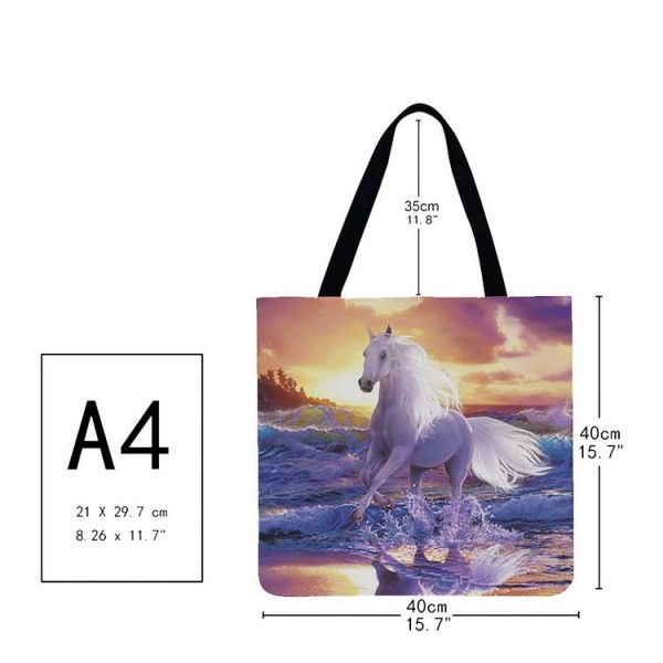 Linen Tote Bag -  horse