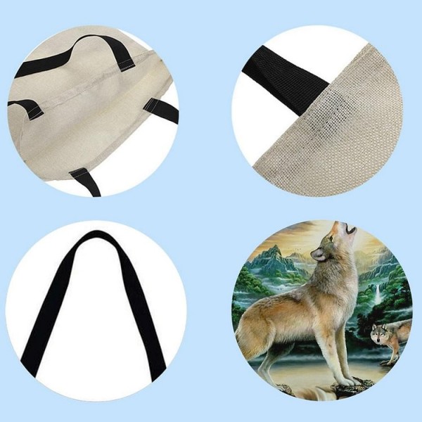 Linen Tote Bag -  Wolf