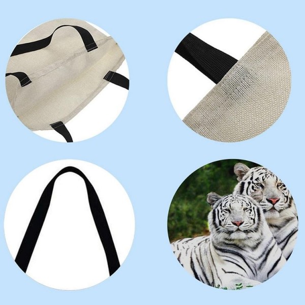 Linen Tote Bag -  tiger