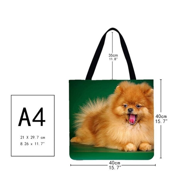 Linen Tote Bag -  dog