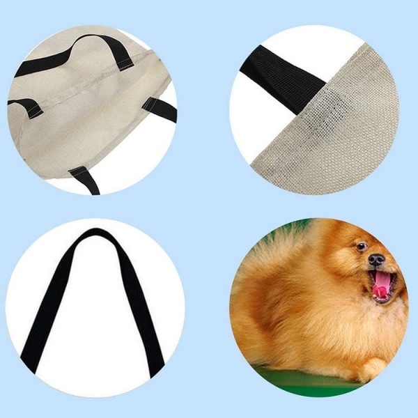 Linen Tote Bag -  dog