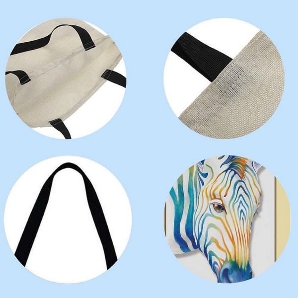 Linen Tote Bag -  zebra