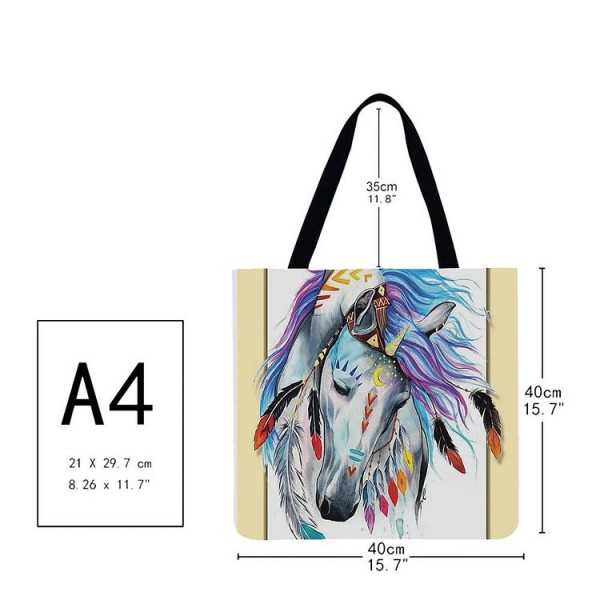 Linen Tote Bag -  horse