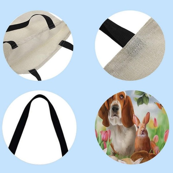 Linen Tote Bag -  dog