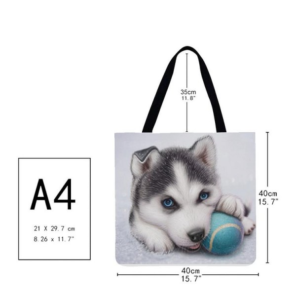 Linen Tote Bag -  Husky