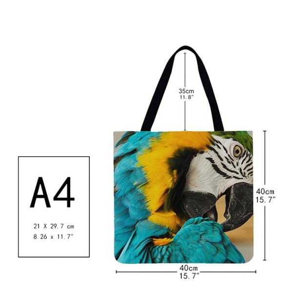 Linen Tote Bag -  Parrot