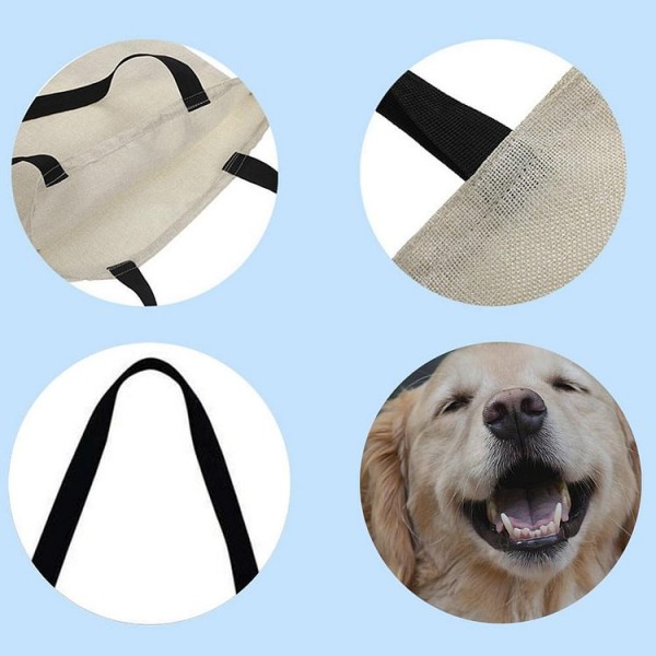 Linen Tote Bag -  golden retriever