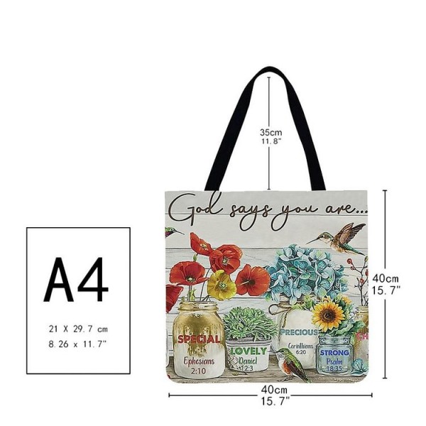 Linen Tote Bag -  gardening