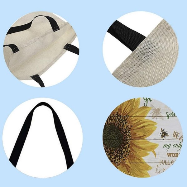 Linen Tote Bag -  sunflower