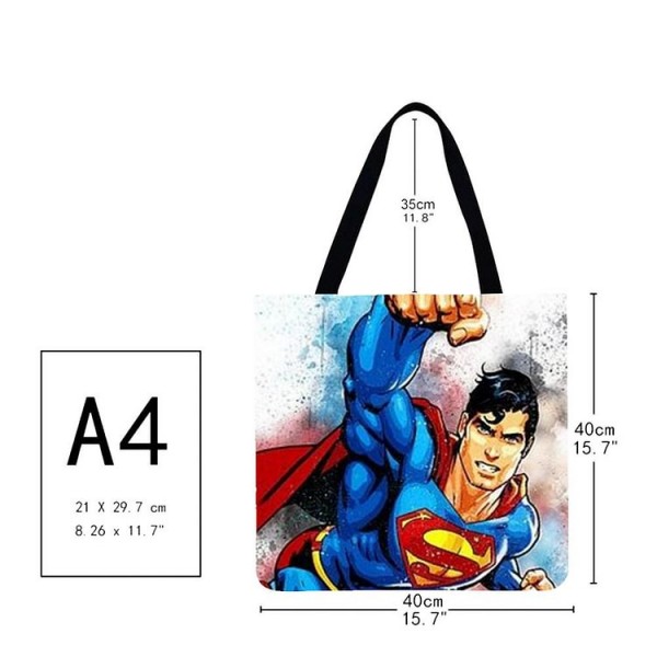 Linen Tote Bag -  superman