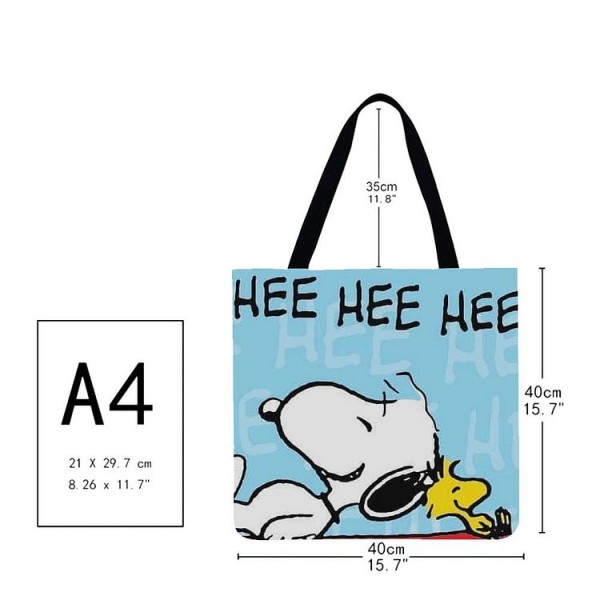 Linen Tote Bag -  Snoopy