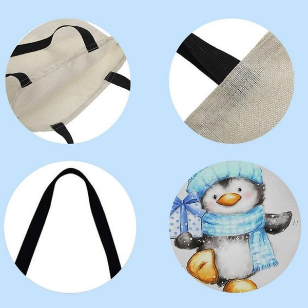 Linen Tote Bag -  penguin