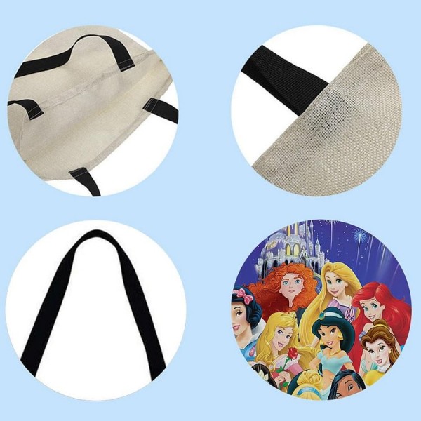 Linen Tote Bag -  disney princess