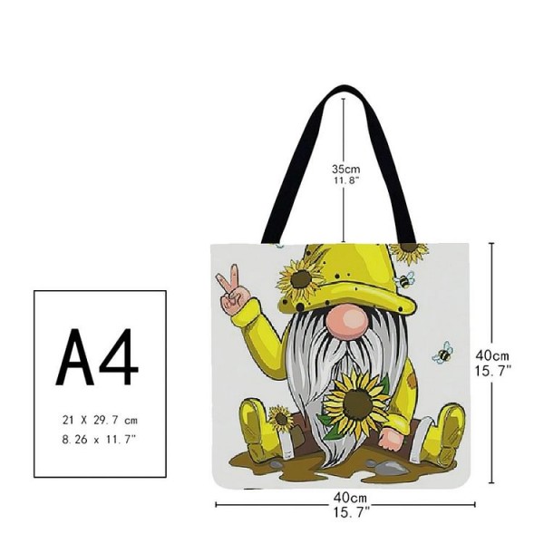 Linen Tote Bag -  Gnome