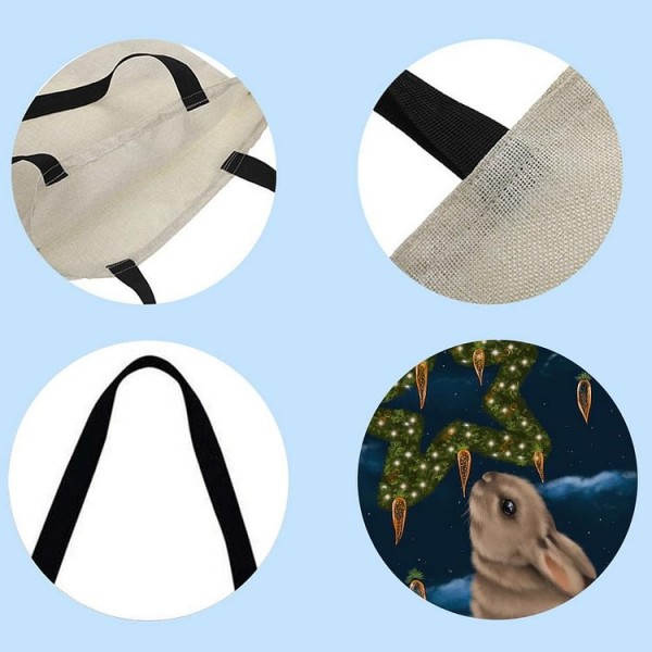 Linen Tote Bag -  rabbit