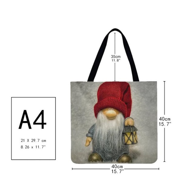 Linen Tote Bag -  Gnome