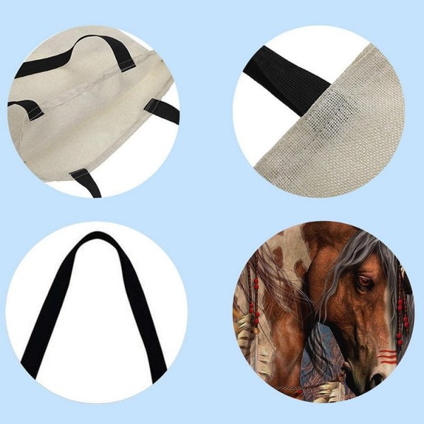 Linen Tote Bag -  horse