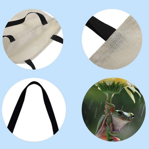 Linen Tote Bag -  frog