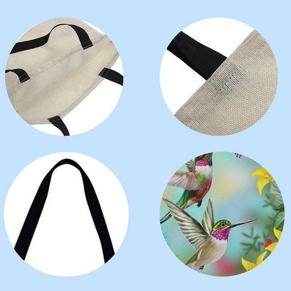 Linen Tote Bag -  Hummingbird