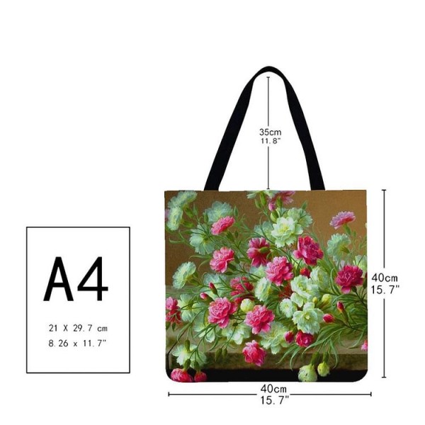 Linen Tote Bag -  wildflower