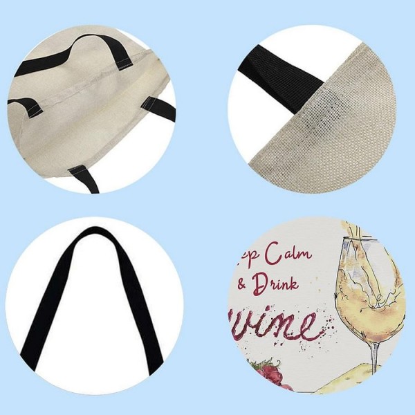 Linen Tote Bag -  wine