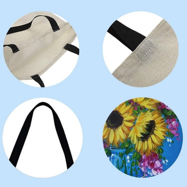 Linen Tote Bag -  sunflower