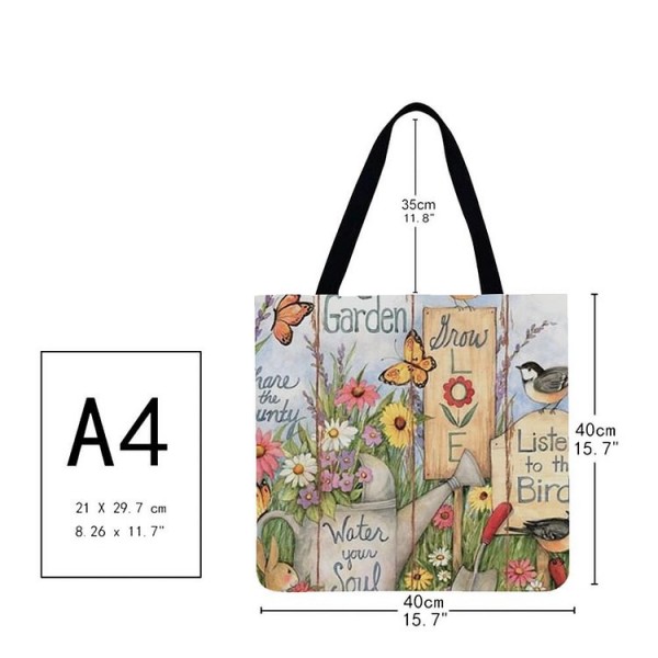 Linen Tote Bag -  gardening